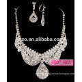 hot sale wedding diamond crystal best design necklace set